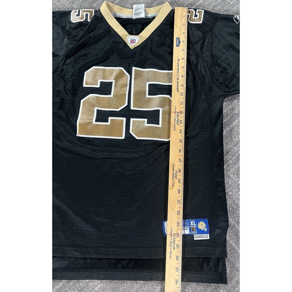 Reggie Bush Reebok #25 New Orleans Saints Black Jersey Youth XL(18-20) - Picture 2 of 13